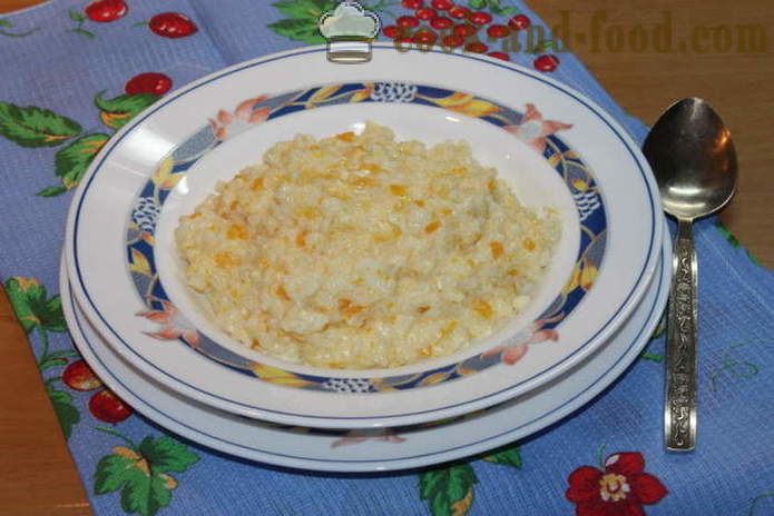 Bouillie de riz avec de la citrouille sur le lait - comment faire cuire la bouillie de riz avec de la citrouille sur une assiette, avec une étape par étape des photos de recettes