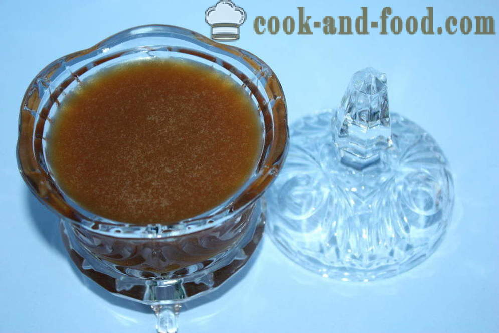 Caramel garniture pour les desserts avec vos mains - comment faire le basculement à la maison, photos étape par étape recette