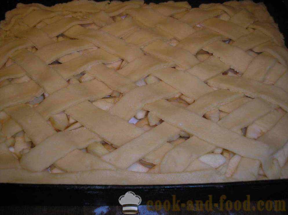 Ouvrez la pâte à tarte aux pommes - comment faire cuire la pâte à tarte aux pommes, une étape par étape des photos de recettes