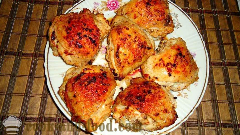 Cuisses de poulet rôti - comment faire revenir les cuisses de poulet dans une casserole, avec une étape par étape des photos de recettes