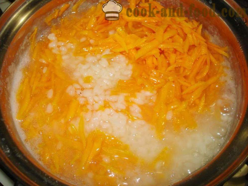 Citrouille bouillie des graines de riz et de tournesol - comment faire cuire un délicieux porridge de citrouille, une étape par étape des photos de recettes