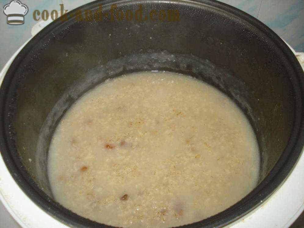 Flocons d'avoine sur l'eau dans multivarka - comment faire cuire multivarka flocons d'avoine, étape par étape les photos de recettes