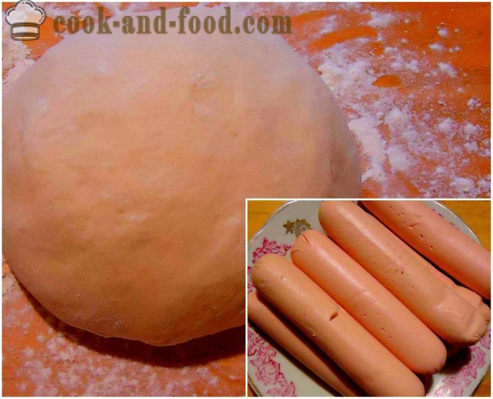 Saucisses en pâte à frire skovorode- comment faire des saucisses en pâtisserie à la maison, étape par étape les photos de recettes