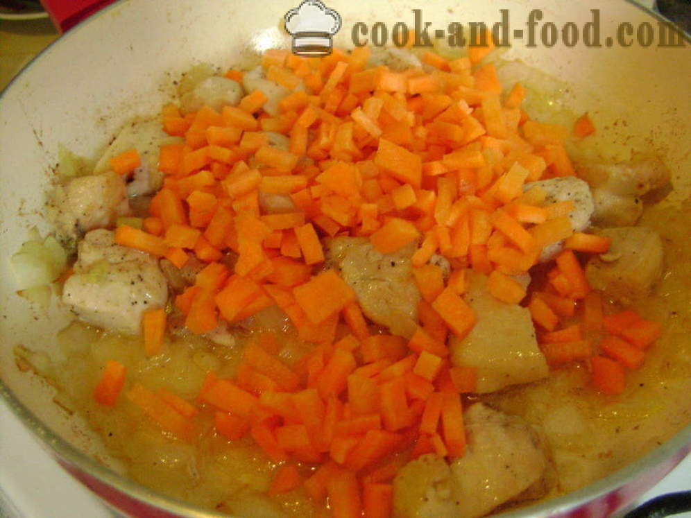 Pilaf de poulet dans une casserole - comment faire cuire le risotto au poulet, étape par étape des photos de recettes