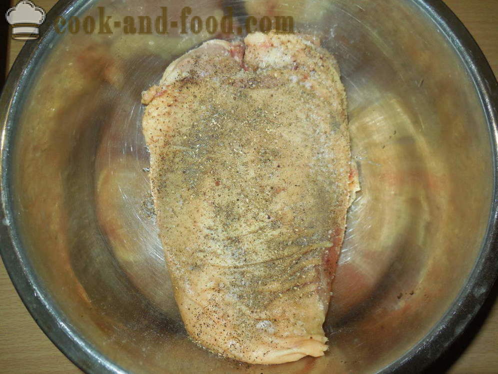 Poitrine de poulet juteux cuit au four - comment faire cuire les poitrines de poulet dans le four, avec une étape par étape des photos de recettes