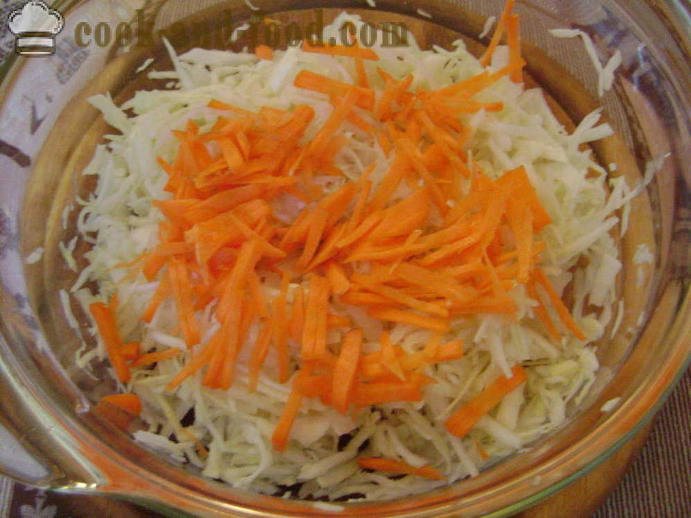 La vitamine salade de chou, les carottes, topinambour - comment faire une salade de vitamine, une étape par étape des photos de recettes