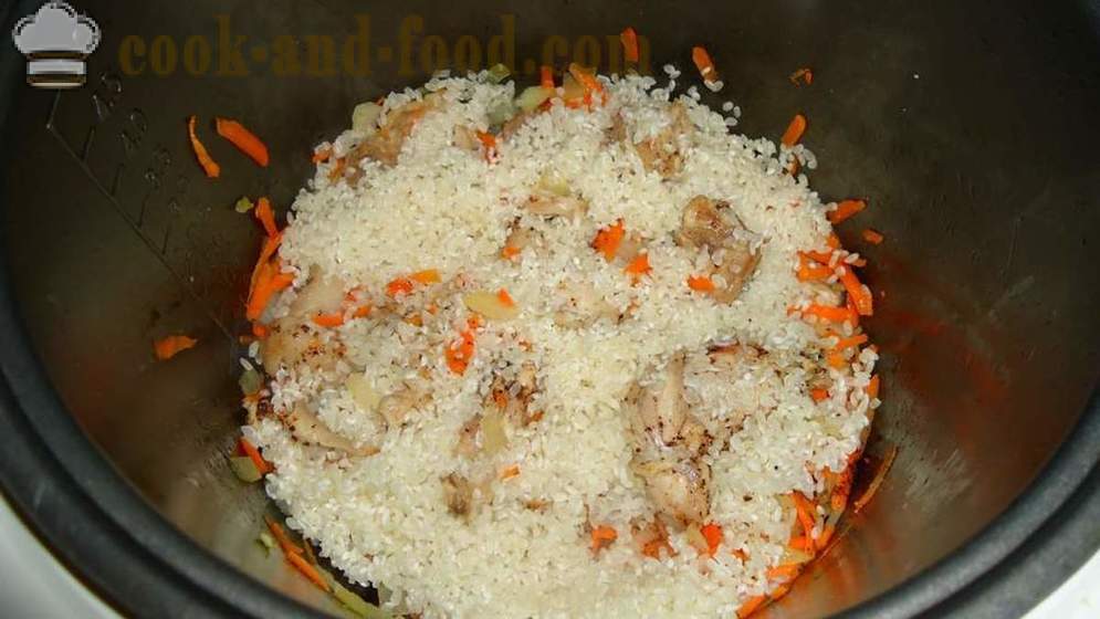 Lapin pilaf multivarka - comment faire cuire le risotto avec le lapin dans multivarka, étape par étape des photos de recettes
