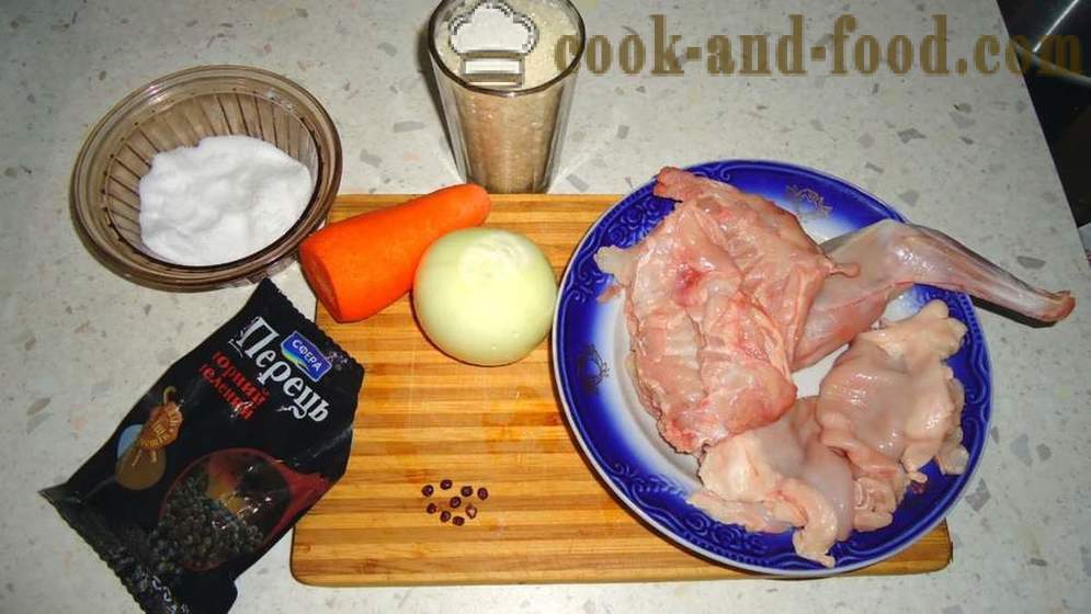 Lapin pilaf multivarka - comment faire cuire le risotto avec le lapin dans multivarka, étape par étape des photos de recettes