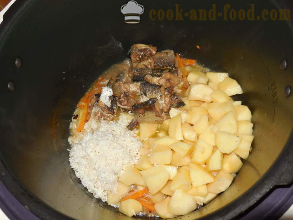 Soupe de poisson en conserve dans multivarka - comment faire cuire la soupe de poisson de conserve, étape par étape des photos de recettes