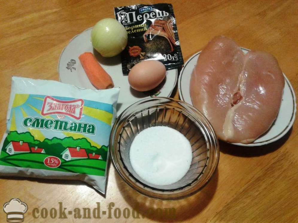 Escalopes de poitrine de poulet à la crème sure - comment cuire les escalopes émincé de poitrine de poulet, photos étape par étape recette