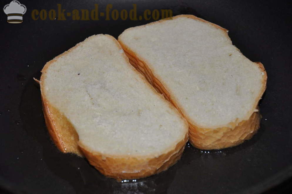 Oeufs inhabituels dans le pain dans la poêle - comment faire un oeufs inhabituel, étape par étape des photos de recettes