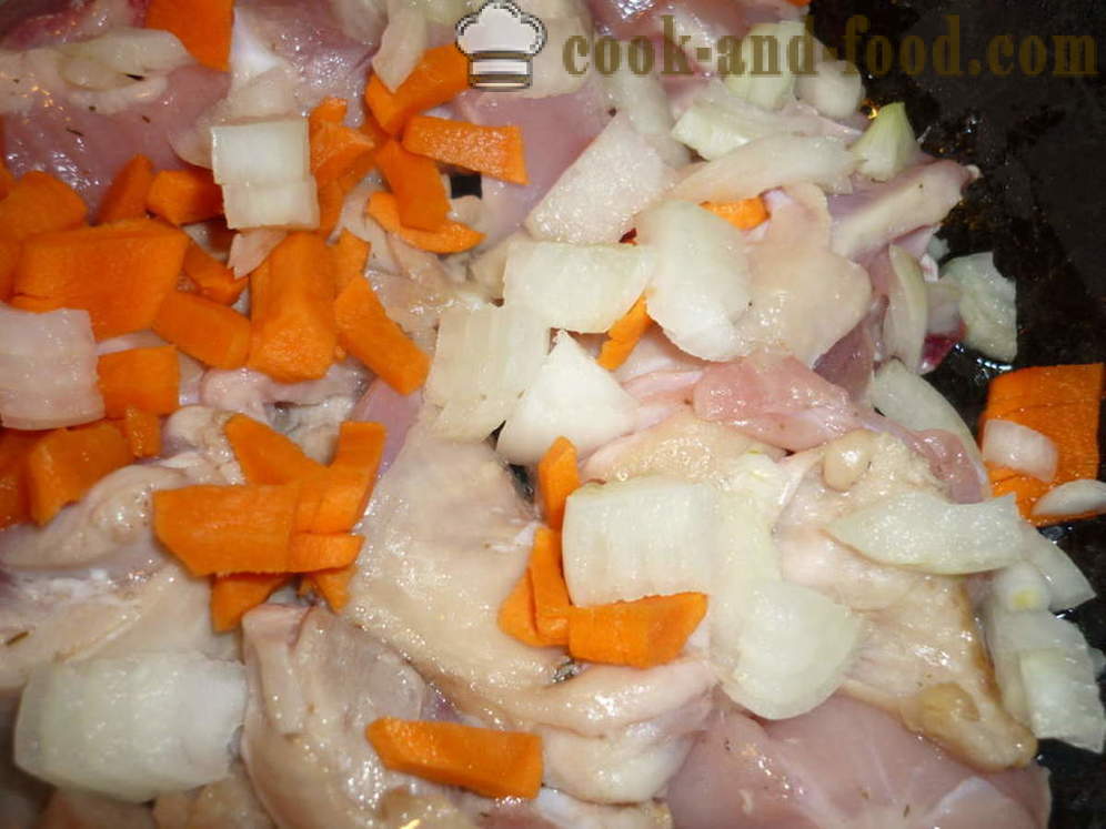 Poulet braisé à la sauce tomate - à la fois délicieux de faire cuire le ragoût de poulet, étape par étape des photos de recettes