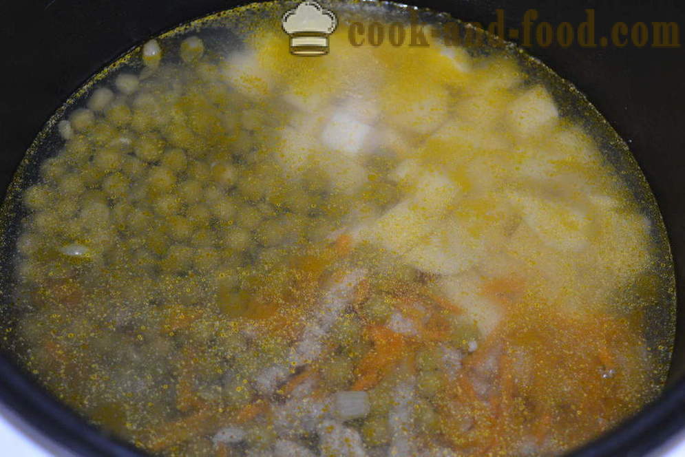 Pois dans multivarka - comment faire cuire la soupe aux pois dans multivarka, étape par étape des photos de recettes