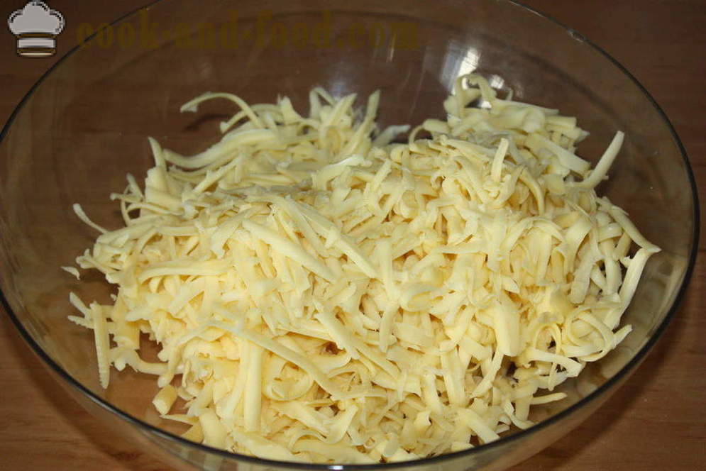 Entrée froide de fromage - comment faire cuire un casse-croûte de fromage fondu dans le four, avec une étape par étape des photos de recettes