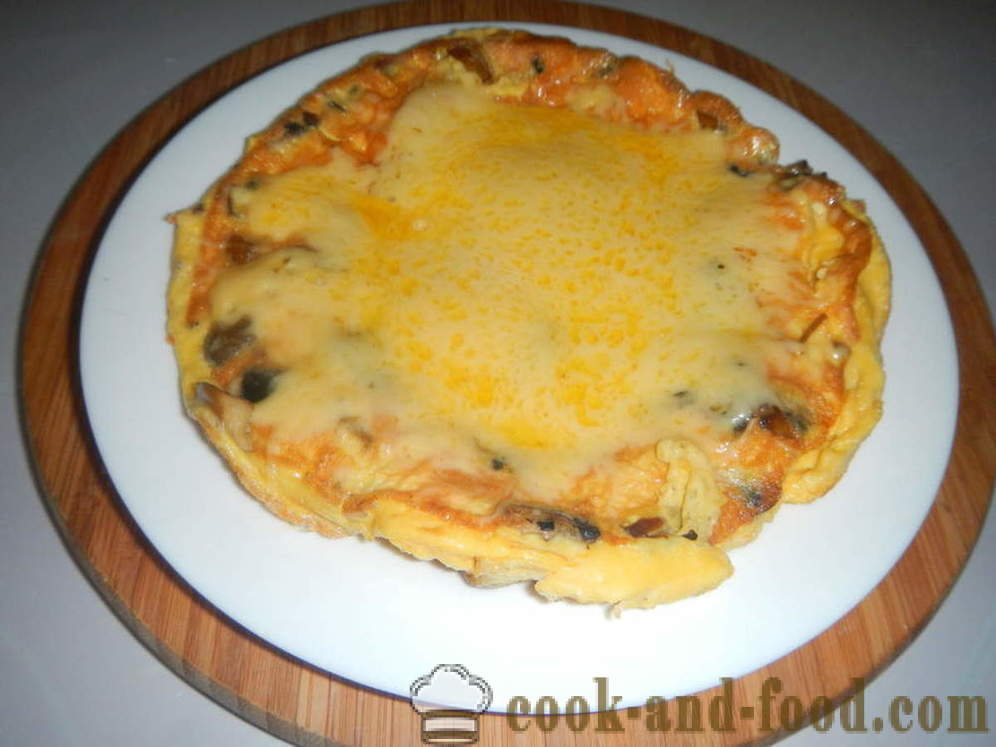 Oeufs brouillés aux champignons et fromage dans une casserole - comment cuire les œufs brouillés à la crème sure, une étape par étape des photos de recettes