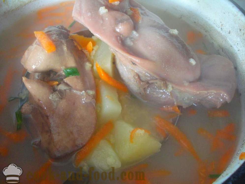Soupe du abattis de mil - comment faire cuire la soupe avec le mil, une étape par étape des photos de recettes