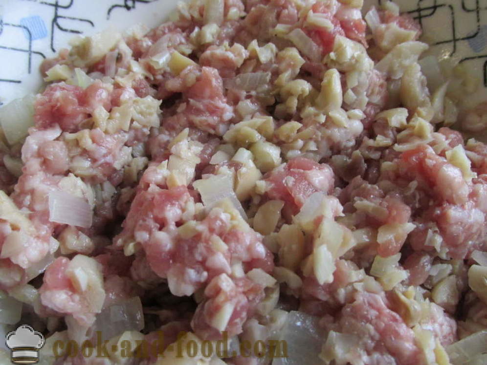 Poivre farcis à la viande et les champignons - comment faire cuire les poivrons farcis, une étape par étape des photos de recettes
