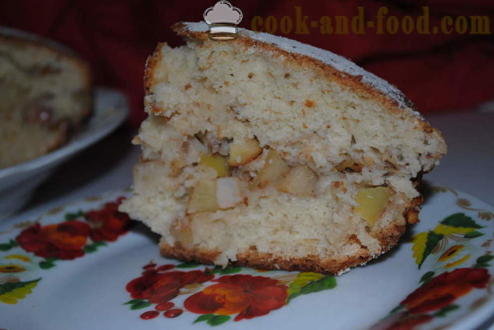 Gâteau de pain d'épice sur kéfir avec des pommes et des noix - comment faire cuire un gâteau avec le kéfir, une étape par étape des photos de recettes