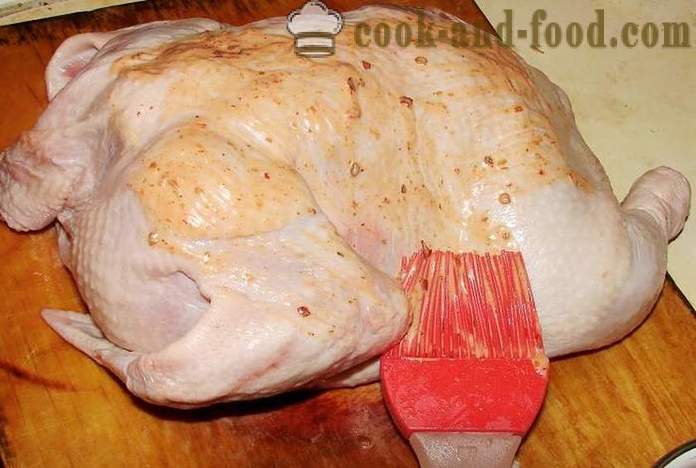 Sel de poulet dans le four - comment faire cuire le poulet pour le sel, une étape par étape des photos de recettes