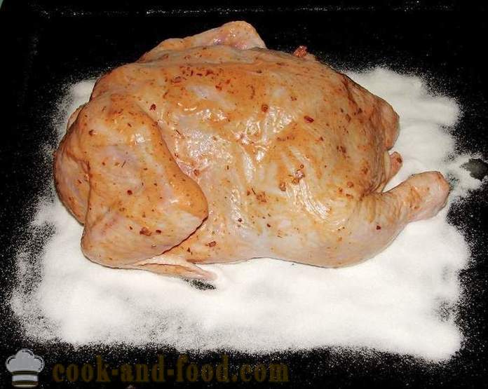 Sel de poulet dans le four - comment faire cuire le poulet pour le sel, une étape par étape des photos de recettes