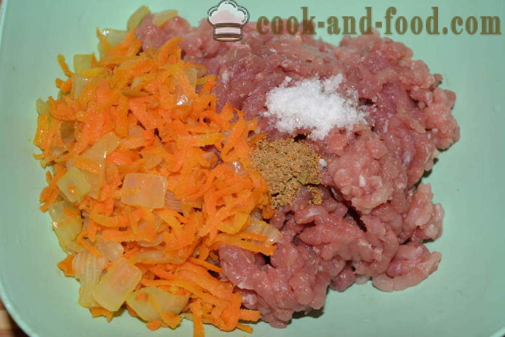 Nid délicieux de courgettes farcies de viande hachée - comment préparer les courgettes avec de la viande hachée dans une poêle à frire, une étape par étape des photos de recettes