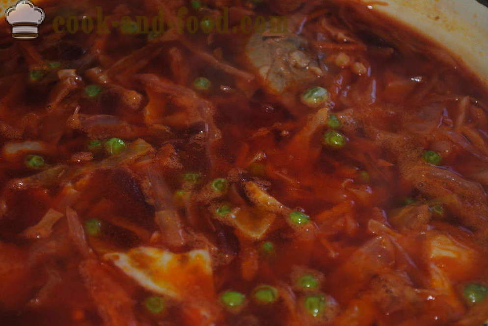 Borsch avec les betteraves, le chou et la viande - comment cuire la soupe de betteraves, avec une étape par étape des photos de recettes