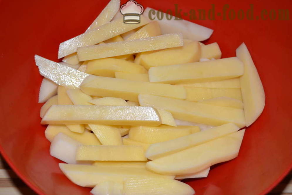 Frites croustillantes dans le four - comment faire cuire des frites à la maison, photos étape par étape recette