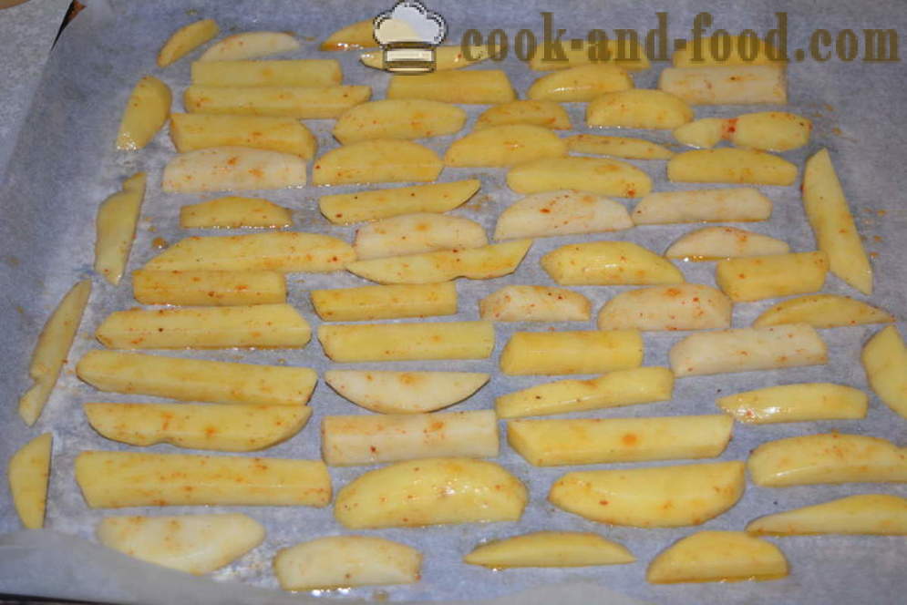 Frites croustillantes dans le four - comment faire cuire des frites à la maison, photos étape par étape recette