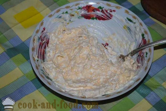 Rouleaux de courgettes au fromage, l'ail et la mayonnaise - comment faire des rouleaux de courgettes, une étape par étape des photos de recettes