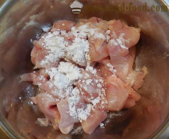 Comment faire cuire le poulet dans une casserole avec de l'amidon - juteux et savoureux - la recette avec une photo