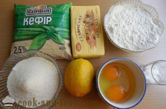 Gâteau au citron Pâques sans multivarka de levure - simple étape par étape avec recette de photos sur gâteau au yaourt
