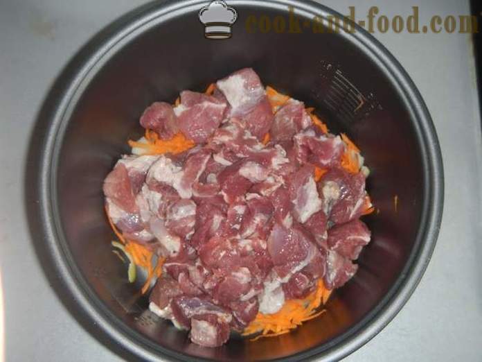 Goulasch délicieux porc multivarka de sauce ou de porc - une étape recette pas à pas avec des photos comment faire cuire goulasch de porc