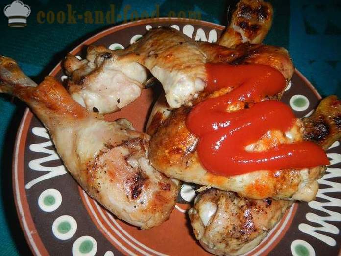 Poulet rôti sur le gril - comment délicieux poulet rôti sur le gril, la recette avec une photo.