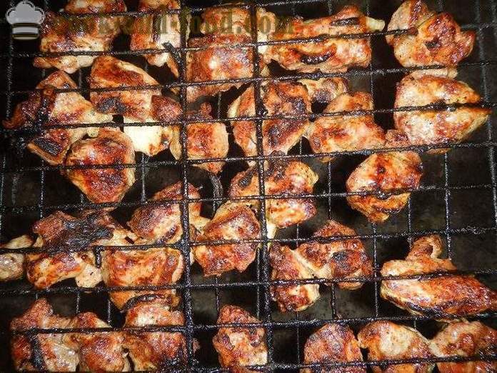Porc juteux sur le gril - comment faire mariner la viande pour brochettes, barbecue, griller ou frire la recette de barbecue avec des photos.