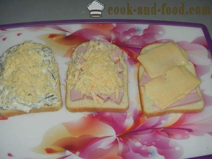 Des recettes simples pour des sandwichs chauds avec du fromage et des saucisses à la hâte