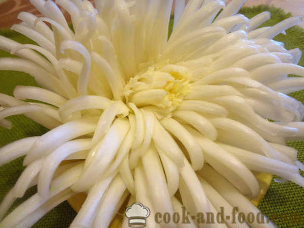 Sculpture pour les légumes Débutants: fleurs de chrysanthème de chou chinois, les photos