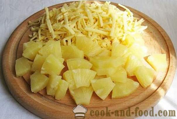Salade de poulet à l'ananas en faire rapidement une salade, la recette est simple et délicieux, avec des photos