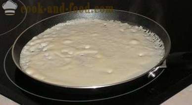 Comment faire cuire des crêpes avec du lait est pas normal, et mince et délicieux, recette de pâte à crêpes, étape par étape, avec des photos, vidéo
