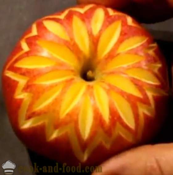 Décorations de fruits pour des plats, des gâteaux, table, ou tailler une pomme avec une photo, vidéo