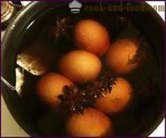 Les œufs en chinois ou en-cas « peur » de la recette: Halloween « œufs pourris marbre »