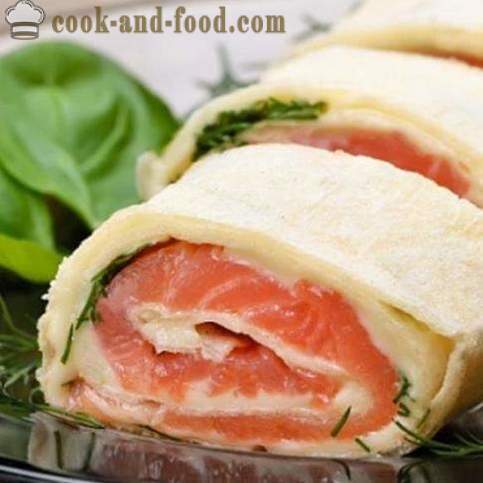 Des plats gastronomiques: le saumon dans le pain pita - recettes vidéo à la maison