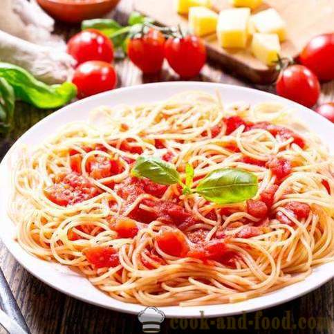 Recette pour les spaghettis à la tomate et le fromage